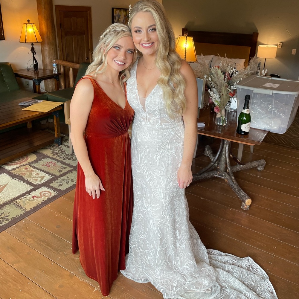 Burnt Orange Bridesmaid Dress
